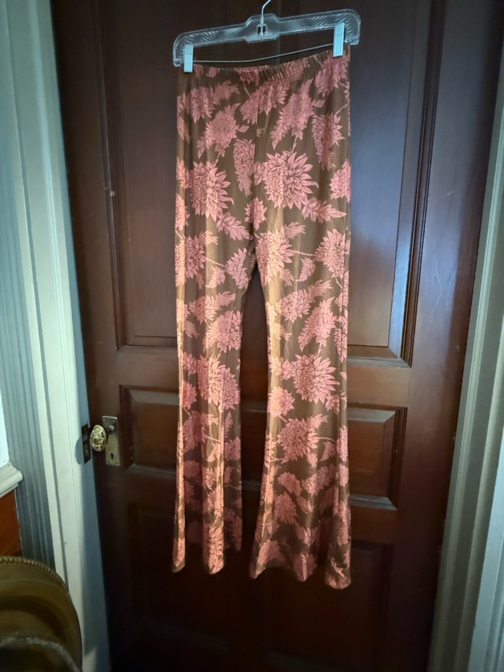 Novella Royale Janis Belle bottoms Brown and Pink Floral Copper Dahlia print